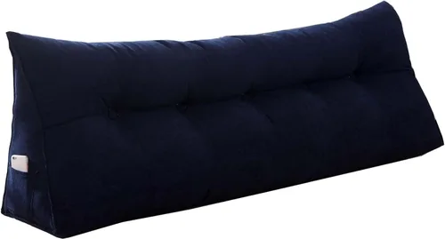 Vista 21 de Almohada de cuña para pared de cama, cabecera de almohada de respaldo de cama, almohada de lectura triangular grande, con funda extraíble