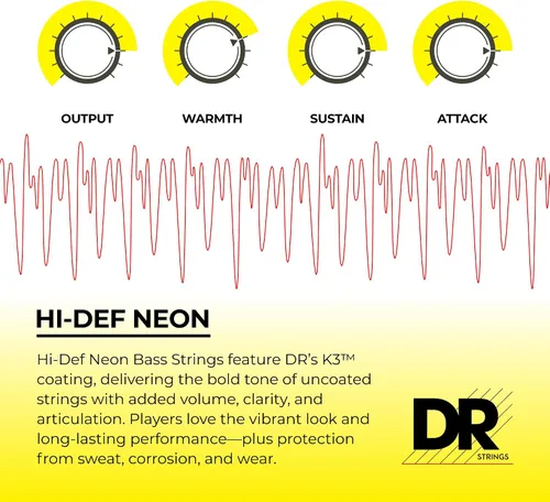 Vista 4 de DR Strings Cuerdas de guitarra acústica HI-DEF NEON (NGB-45)