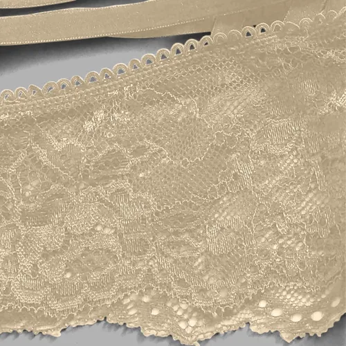 Vista 4 de Tangas de encaje para mujer, paquete de 5 calzoncillos elásticos para mujer, con espalda en T, huecos, tangas, ropa
