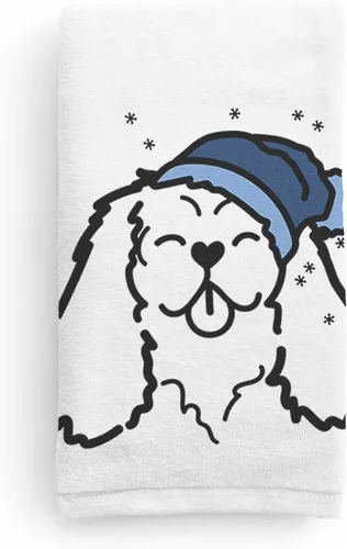 Vista 18 de Inkopious Gorro de invierno Airedale Terrier Toalla de mano decorativa - Decoración navideña para el hogar