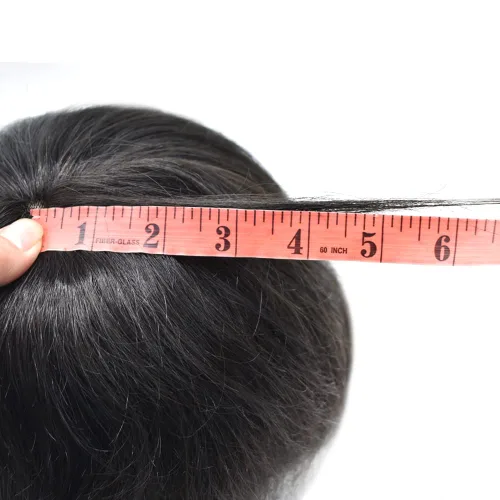 Vista 7 de Tupé para hombre Remy pieza de cabello humano para hombres encaje tupé para hombres nudo blanqueado sistema de reemplazo de cabello para hombre #1