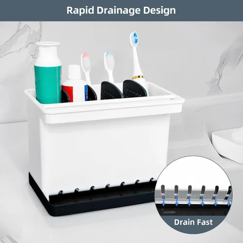 Vista 6 de JOMOLA Organizador de fregadero de cocina, soporte para esponjas y cepillos de dientes para baños, soporte para utensilios de cocina, organizador
