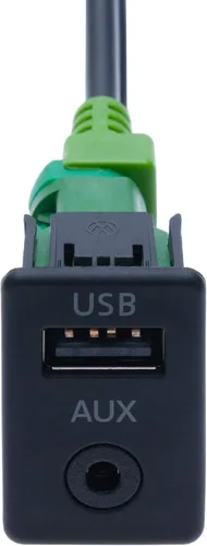 Vista 3 de Interruptor USB AUX para automóvil + cable de conexión USB de 4 pines + cable de arnés auxiliar de 12 pines Compatible con BMW 1 3 5 6 E81 E82 E87