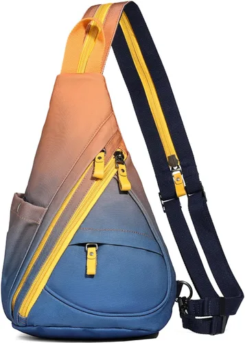 Vista 10 de KL928 Mochila de Lona Tipo Bandolera - Mochila Cruzada Pequeña para Hombro, Mochila Informal Diurna, Mochila para Hombre y Mujer (Versión Grande)