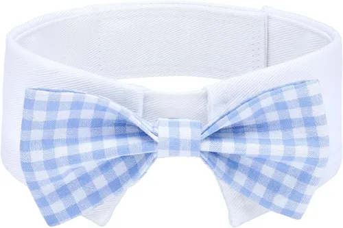 Vista 32 de Collar de corbatín negro para gato Segarty, lindo esmoquin para cachorros con corbatín para perros con collar blanco ajustable hecho a mano
