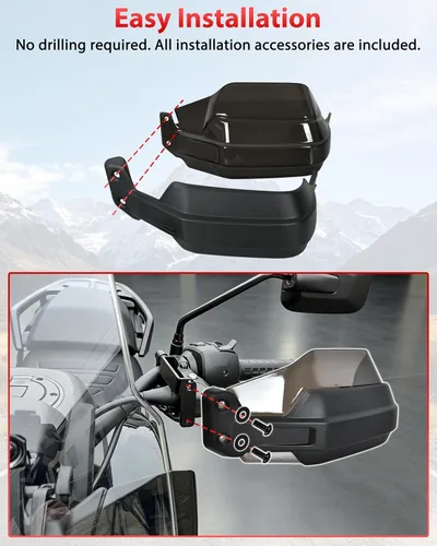 Vista 6 de Protector de manos para Pan America 1250, protector de mano para Harley Pan America 1250/1250 Special 2021-2024 (2 unidades) Smoked Hand Guards