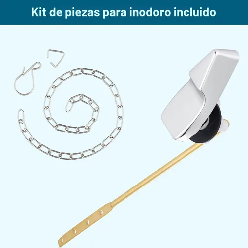 Vista 2 de Kit de reemplazo universal de mango de inodoro de metal para montaje Cromo