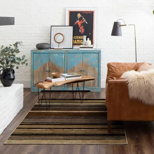 Vista 9 de Tapete impreso estilo arcoíris Mohawk Home colección New Wave, Nylon, Multicolor