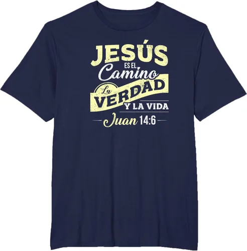 Vista 40 de Camisas de la Biblia de Jesus para los Cristianos Camiseta Española Negro