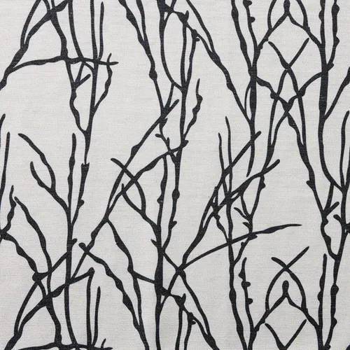 Vista 2 de Exclusive Home Branches - Par de paneles de cortinas de mezcla de lino con ojales, 54 x 84 pulgadas, negro
