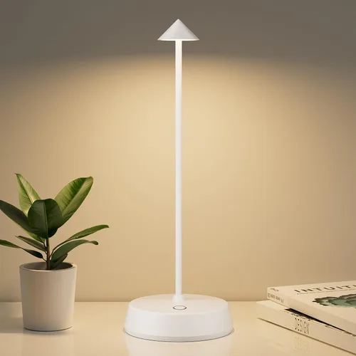 Vista 13 de Lámpara de mesa inalámbrica recargable, funciona con pilas, lámpara de escritorio de 6000 mAh, lámpara táctil regulable al aire libre, impermeable