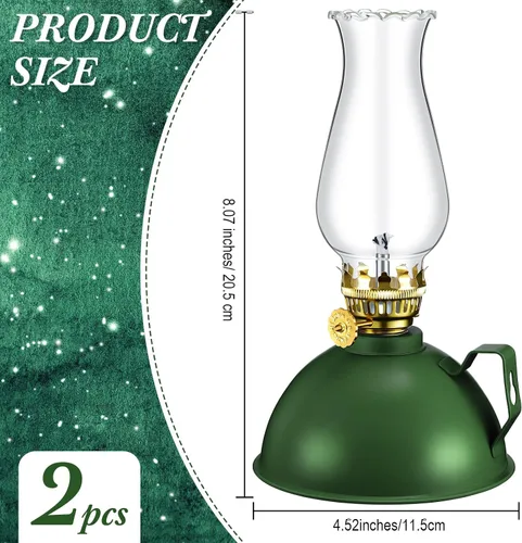Vista 7 de Retisee Lámpara de aceite para interiores, rústica, de queroseno, farol de metal de cristal para interiores, vintage, de vidrio transparente