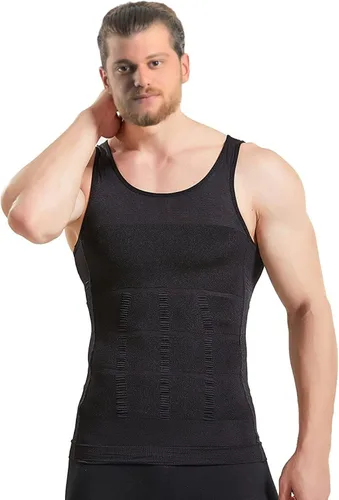 Vista 7 de Mistirik Camisas de compresión para hombre Chaleco adelgazante para hombre Camiseta ajustada para hombre Camiseta de compresión sin mangas