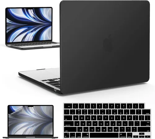 Vista 18 de IBENZER Funda para MacBook Air de 13 pulgadas 2026 2025 2024 2023 2022 M4 A3240 M3 A3113 M2 A2681, funda rígida con cubierta de teclado ScreenFilm