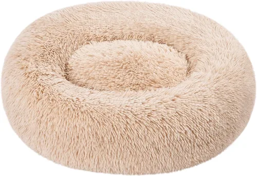 Vista 9 de Amazon Basics Donut Pet Bolster - Cama de pelo sintético para perro, gris, 36" x 36