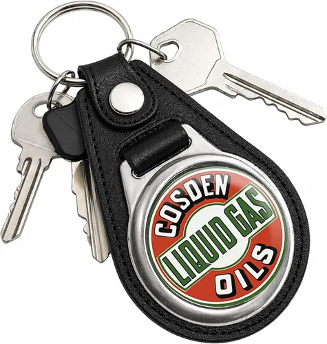 Vista 36 de Brotherhood Round Key Chain for Vintage Motor Oil, Petroleum, and