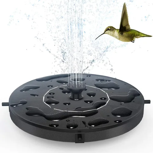 Vista 9 de Bomba de agua de fuente solar para baño de pájaros, bomba de fuente de agua flotante con energía solar para baño de pájaros, jardín, estanque