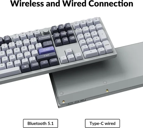 Vista 3 de Keychron Q6 Pro Teclado mecánico inalámbrico Bluetooth de aluminio completo para Mac Windows Linux, perilla programable QMKVIA de tamaño completo