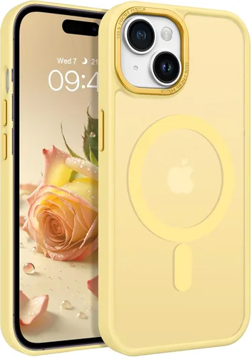 Vista 19 de BENTOBEN Funda para iPhone 15, funda para iPhone 15 compatible con MagSafe, funda magnética mate translúcida a prueba de golpes para mujeres y Rosa