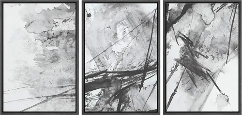 Vista 109 de NWT Lienzo enmarcado para pared, juego de arte en acuarela pastel, bosque de montaña oscura, naturaleza silvestre, ilustraciones de arte moderno