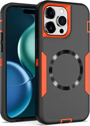 Vista 11 de Diseñada para iPhone 14 Pro, protección magnética contra caídas resistente, compatible con MagSafe, a prueba de polvo, no se decolora, no se pone
