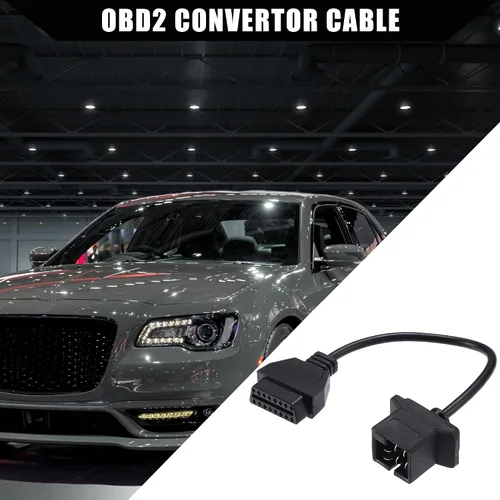 Vista 3 de Cable adaptador de escáner de diagnóstico OBD2 de 6 pines a 16 pines para Jeep Grand Cherokee para Dodge/Frontal/Herramienta de diagnóstico