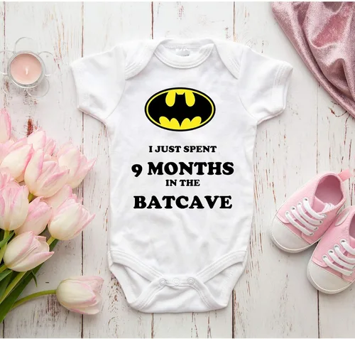 Vista 6 de TripleBDesigns I Just Spent 9 Meses in the Batcave Best Baby Shower Mameluco de regalo divertido