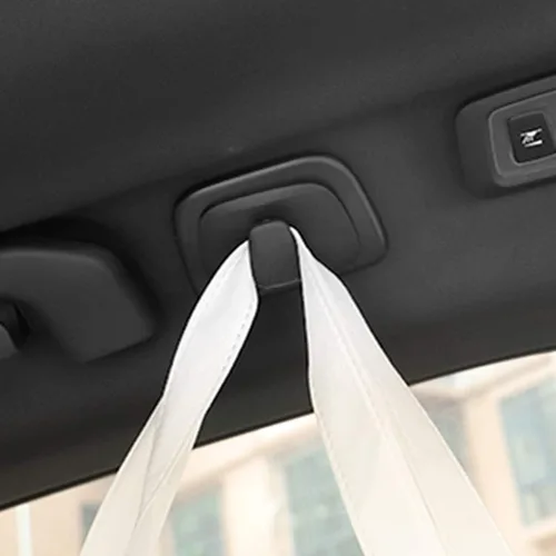 Vista 3 de Ganchos de techo interiores de plástico ABS Percha de ropa Gancho para Volvo V90 S90 XC40 XC60 XC90 2015-2020 (negro)