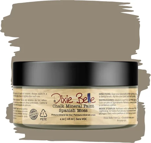 Vista 318 de Pintura para muebles con acabado de tiza Dixie Belle Paint Company - Amatista (4oz) - Pintura mineral de tiza chic púrpura profundo mate