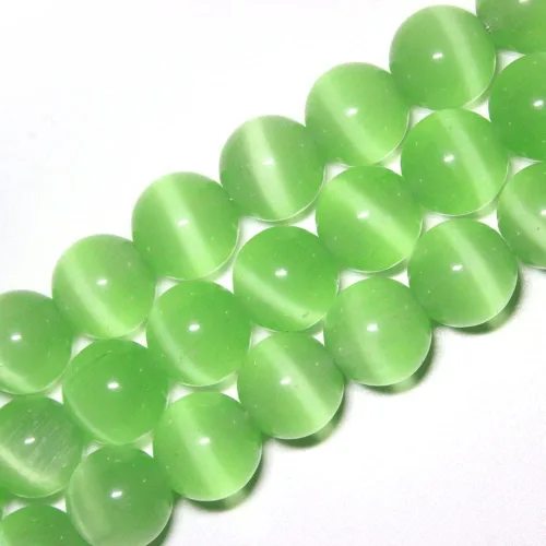 Vista 28 de Cuentas de Ojo de Gato Negro, Redondas de 6 mm, Piedras Preciosas Semipreciosas Sueltas para Fabricación de Joyas (63-66 piezas/cadena)