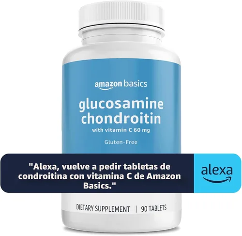 Vista 4 de Amazon Basics - Glucosamina Condroitina, 1500 mg, con Vitamina C 60 mg, 90 Comprimidos (2 por porción), Sin Gluten