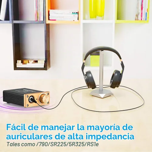 Vista 4 de Douk Audio U3 Amplificadores de Auriculares, Mini Amplificador Hi-Fi para PC de Escritorio de Casa con Conectores de 6.35mm / 3.5mm, Clase A