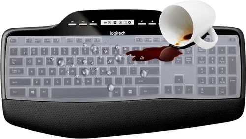Vista 6 de Funda de teclado para Logitech MK710-RB MK710 MK735 MK700 Wireless Ultra Thin Silicone Keyboard Protector Skin Logitech MK710 Accesorios