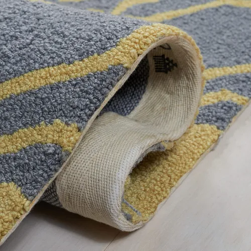 Vista 6 de SAFAVIEH Four Seasons Collection FRS233F FRS233F - Alfombra de pasillo floral con gancho a mano, 2 pies 3 pulgadas x 8 pies, color gris y dorado