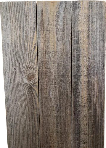 Vista 10 de Letrero de madera rústica envejecida DIY en blanco (gris envejecido, 11"x36")