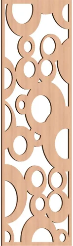 Vista 23 de 9 3/8"W x 24 3/8"H x 1/4"T Farwell Decorativos Paneles de Pared de Madera Calado, Hickory
