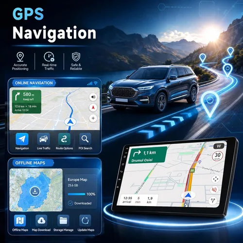 Vista 4 de Radio de coche 2G+64G para Toyota Camry 2006-2011 con Carplay/Android Auto