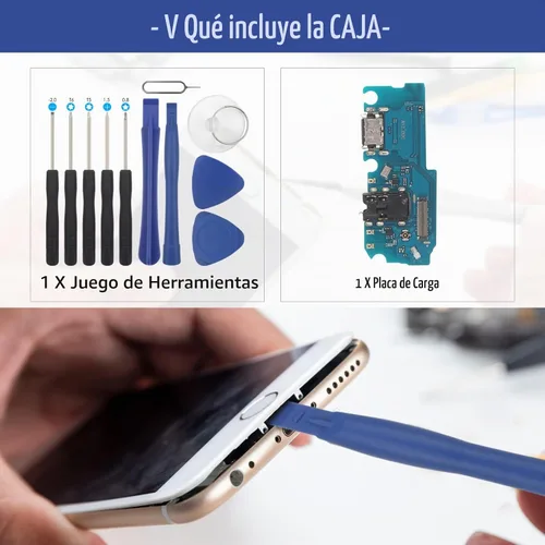 Vista 6 de Puerto de carga USB para Samsung Galaxy A12 Dock Conector Cargador Junta Flex Cable Asamblea Reemplazo para A125 con Kit