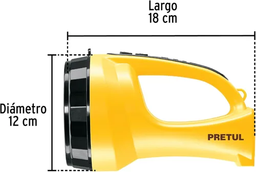 Vista 2 de Linterna recargable LED, 145 lúmenes, Pretul