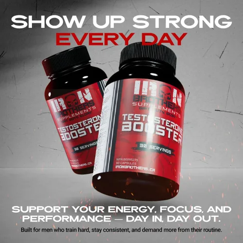 Vista 2 de Iron Brothers Suplemento de apoyo de testosterona para hombre, Tribulus, Tongkat Ali, Ashwagandha y DIM, fórmula diaria de rendimiento y vitalidad