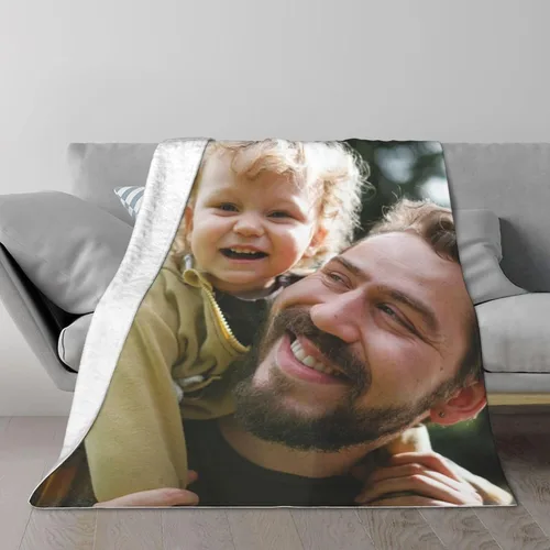 Vista 9 de Mantas personalizadas con fotos, mantas personalizadas con imágenes para mamá, adultos, bebés, padres, amigos, amantes, perros, mascotas