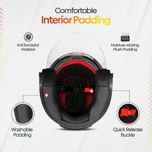 Vista 5 de Casco de moto abierto DOT, modelo PM-768