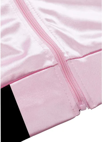 Vista 5 de Chaqueta de satén rosa para niñas de los años 50, chaqueta de satén rosa, disfraces de Halloween, abrigo para niñas pequeñas, talla 6-14