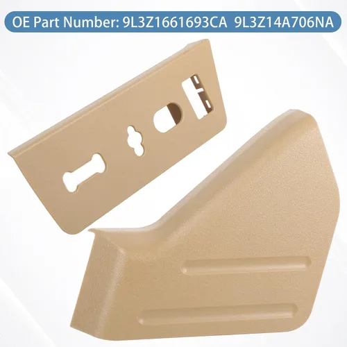 Vista 3 de Panel de moldura de asiento eléctrico y bisel del interruptor de asiento negro lado del conductor compatible con Ford F150 2009-2014 Lincoln Mark LT