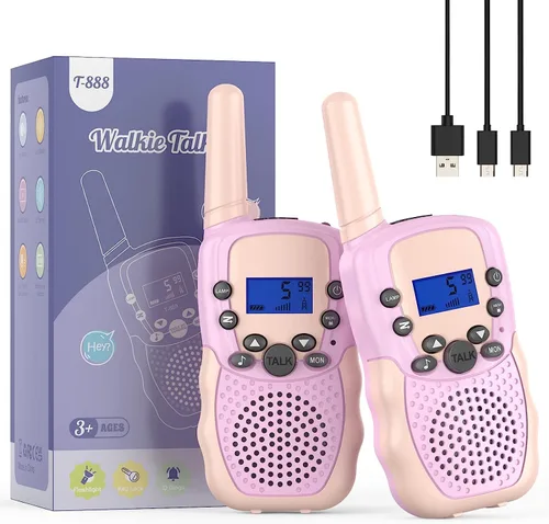 Vista 9 de Selieve Walkie Talkies para niños recargables, juguetes para niños o niñas de 4 a 12 años, para interiores y exteriores, rango de 1.9 mi, 22