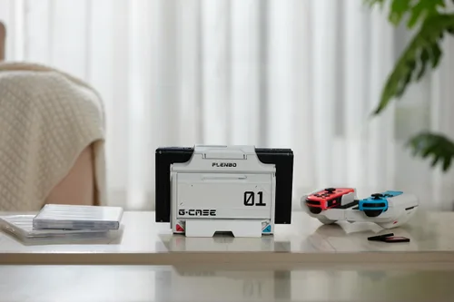 Vista 7 de Plenbo G-case Grip - Funda de cargador para Nintendo Switch y OLED - versión BT5.0 - Funda de juegos todo en uno con batería modular, empuñaduras