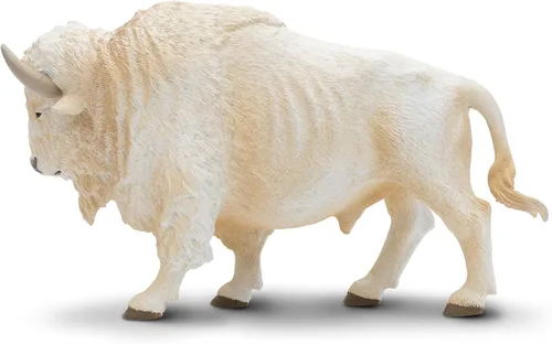 Vista 2 de Safari Ltd. Figura de búfalo blanco, figura detallada de plástico de 6 pulgadas, divertido juguete educativo para niños, niñas y niños a partir de 3
