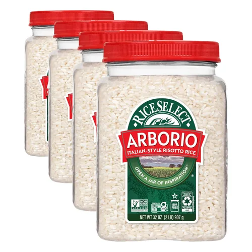 Vista 7 de RiceSelect Arborio Rice for Italian Risotto, arroz sin gluten premium, sin OMG, tarro de 32 onzas, (paquete de 1)