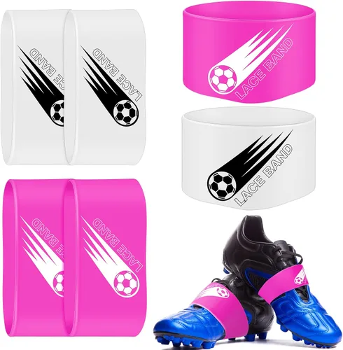 Vista 22 de Patelai 4 piezas de cubierta de cordón para tacos de fútbol, banda de zapato de fútbol, cubierta de zapato de fútbol, bandas de taco de fútbol