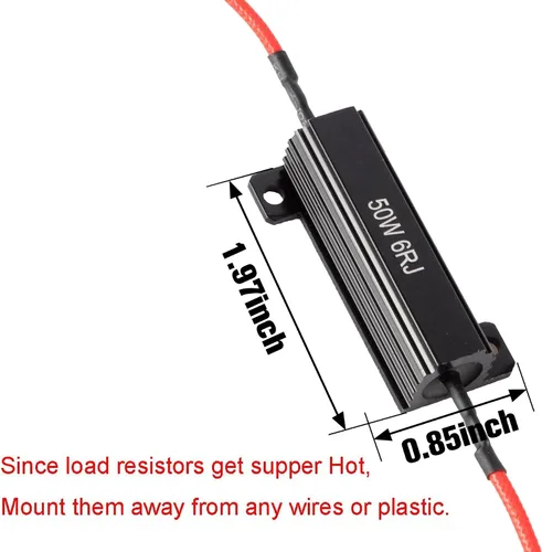 Vista 2 de iBrightstar Resistencias de carga de 50W 6ohm para Fix LED Bulb Fast Hyper Flash Turn Signal Blink Error Code